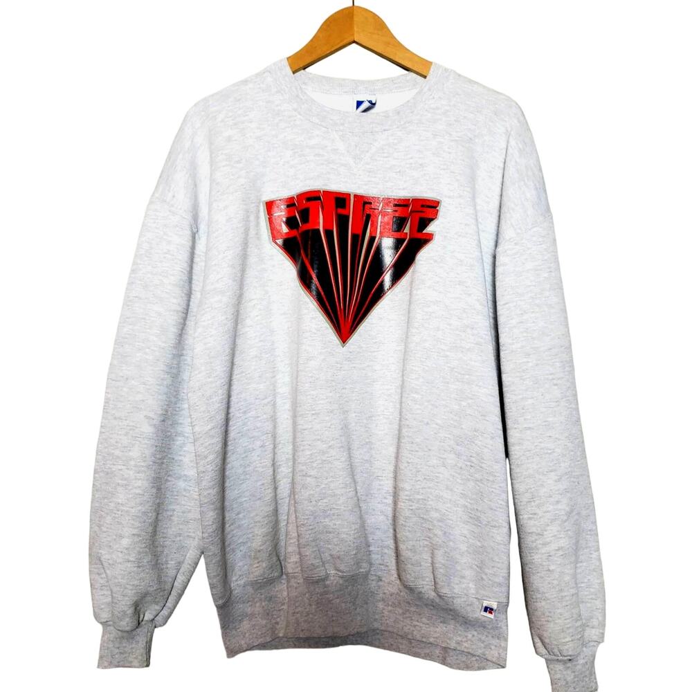 Vintage Espree Graphic Sweatshirt 90s Repro Grey Long Sleeve - XL